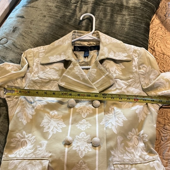 Brocade Women Jacket, Lite Sage fully lined double breasted, size 8 Apostrophe - Picture 7 of 13